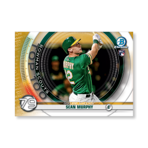Sean Murphy 2020 Bowman Baseball Bowman Scouts Top 100 Poster Gold Ed. # to 1- artbble-pos-20bwbb-2479-gold-s