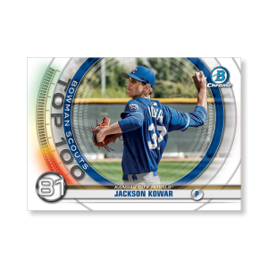 Jackson Kowar 2020 Bowman Baseball Bowman Scouts Top 100 Poster # to 99- artbble-pos-20bwbb-2481-s