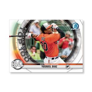 Yusniel Diaz 2020 Bowman Baseball Bowman Scouts Top 100 Poster # to 99- artbble-pos-20bwbb-2484-s
