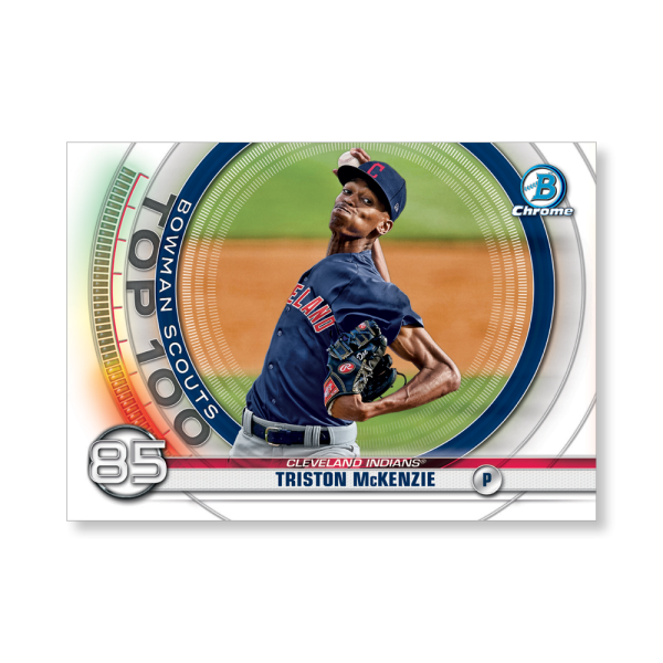 Triston McKenzie 2020 Bowman Baseball Bowman Scouts Top 100 Poster # to 99- artbble-pos-20bwbb-2485-s
