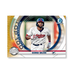 George Valera 2020 Bowman Baseball Bowman Scouts Top 100 Poster Gold Ed. # to 1- artbble-pos-20bwbb-2486-gold-s
