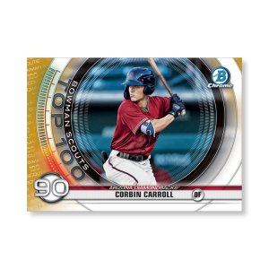 Corbin Carroll 2020 Bowman Baseball Bowman Scouts Top 100 Poster Gold Ed. # to 1- artbble-pos-20bwbb-2490-gold-s