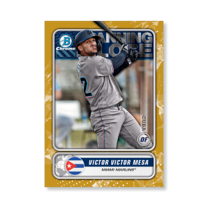 Victor Victor Mesa 2020 Bowman Baseball Spanning The Globe Poster Gold Ed. # to 1- artbble-pos-20bwbb-2604-gold-s