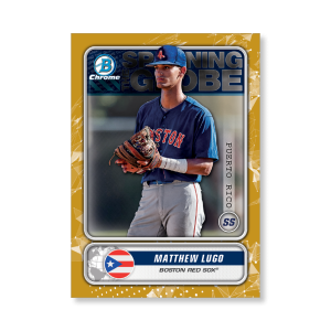 Matthew Lugo 2020 Bowman Baseball Spanning The Globe Poster Gold Ed. # to 1- artbble-pos-20bwbb-2609-gold-s