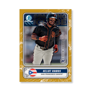 Heliot Ramos 2020 Bowman Baseball Spanning The Globe Poster Gold Ed. # to 1- artbble-pos-20bwbb-2610-gold-s