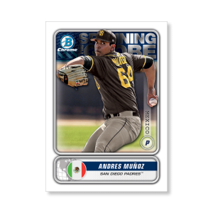 Andres Muñoz 2020 Bowman Baseball Spanning The Globe Poster # to 99- artbble-pos-20bwbb-2612-s