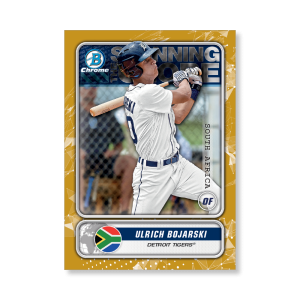Ulrich Bojarski 2020 Bowman Baseball Spanning The Globe Poster Gold Ed. # to 1- artbble-pos-20bwbb-2613-gold-s