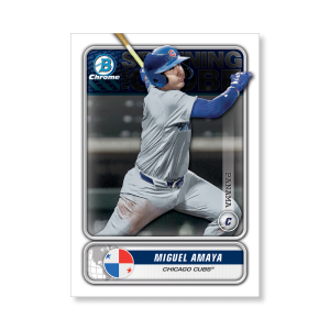 Miguel Amaya 2020 Bowman Baseball Spanning The Globe Poster # to 99- artbble-pos-20bwbb-2617-s