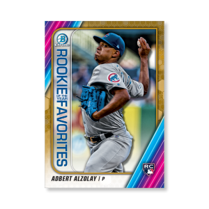 Adbert Alzolay 2020 Bowman Baseball ROY Favorites Poster Gold Ed. # to 1- artbble-pos-20bwbb-2702-gold-s