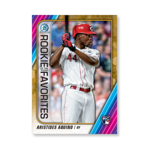 Aristides Aquino 2020 Bowman Baseball ROY Favorites Poster Gold Ed. # to 1- artbble-pos-20bwbb-2703-gold-s