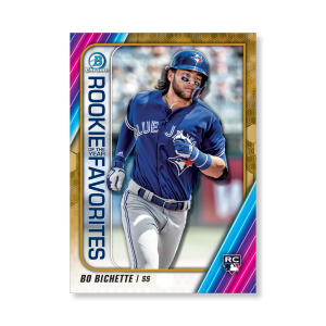 Bo Bichette 2020 Bowman Baseball ROY Favorites Poster Gold Ed. # to 1- artbble-pos-20bwbb-2704-gold-s