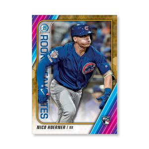 Nico Hoerner 2020 Bowman Baseball ROY Favorites Poster Gold Ed. # to 1- artbble-pos-20bwbb-2712-gold-s