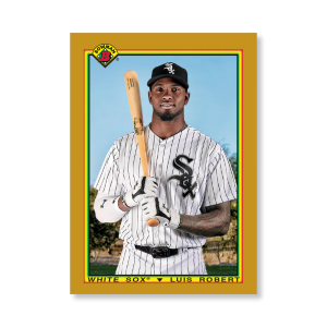 Luis Robert 2020 Bowman Baseball 1990 Bowman Poster Gold Ed. # to 1- artbble-pos-20bwbb-2802-gold-s