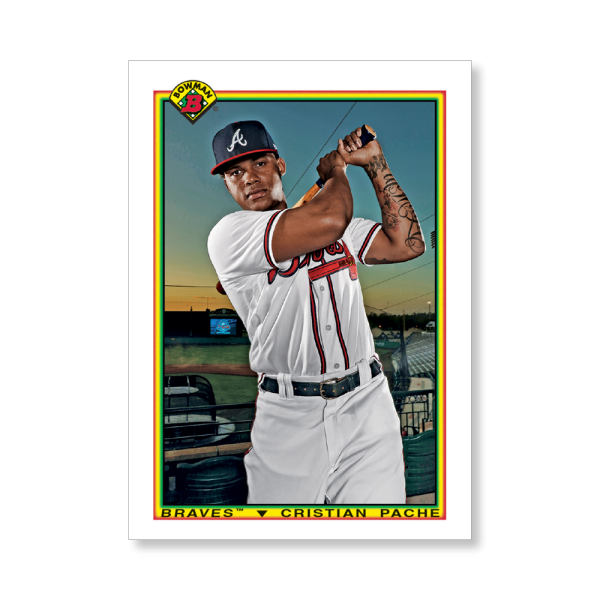 Cristian Pache 2020 Bowman Baseball 1990 Bowman Poster # to 99- artbble-pos-20bwbb-2811-s