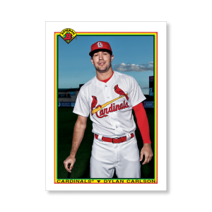 Dylan Carlson 2020 Bowman Baseball 1990 Bowman Poster # to 99- artbble-pos-20bwbb-2812-s