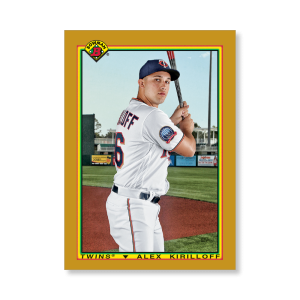Alex Kirilloff 2020 Bowman Baseball 1990 Bowman Poster Gold Ed. # to 1- artbble-pos-20bwbb-2815-gold-s
