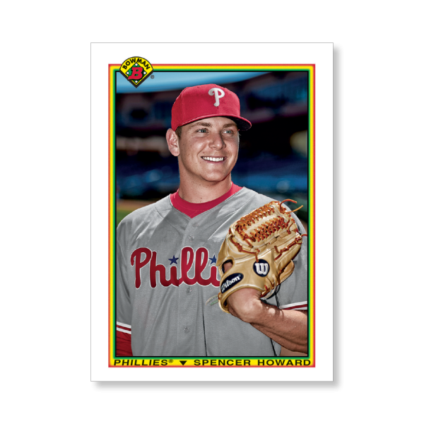 Spencer Howard 2020 Bowman Baseball 1990 Bowman Poster # to 99- artbble-pos-20bwbb-2826-s