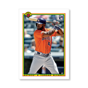 Yordan Alvarez 2020 Bowman Baseball 1990 Bowman Poster # to 99- artbble-pos-20bwbb-2831-s