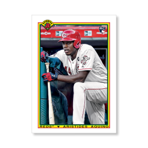 Aristides Aquino 2020 Bowman Baseball 1990 Bowman Poster # to 99- artbble-pos-20bwbb-2832-s