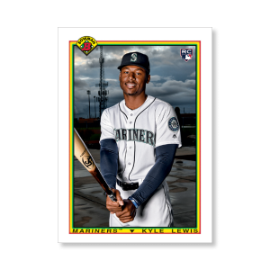 Kyle Lewis 2020 Bowman Baseball 1990 Bowman Poster # to 99- artbble-pos-20bwbb-2838-s