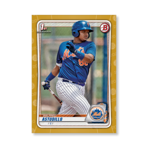 Wilfred Astudillo 2020 Bowman Baseball Paper Prospects Poster Gold Ed. # to 1- artbble-pos-20bwbb-4002-gold-s