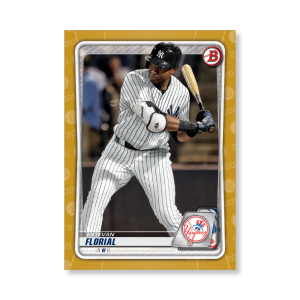 Estevan Florial 2020 Bowman Baseball Paper Prospects Poster Gold Ed. # to 1- artbble-pos-20bwbb-4004-gold-s