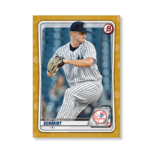 Clarke Schmidt 2020 Bowman Baseball Paper Prospects Poster Gold Ed. # to 1- artbble-pos-20bwbb-4005-gold-s