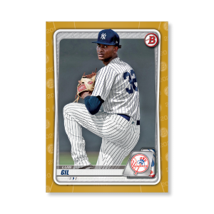 Luis Gil 2020 Bowman Baseball Paper Prospects Poster Gold Ed. # to 1- artbble-pos-20bwbb-4006-gold-s