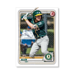 Nick Allen 2020 Bowman Baseball Paper Prospects Poster # to 99- artbble-pos-20bwbb-4008-s