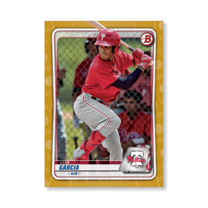 Luis Garcia 2020 Bowman Baseball Paper Prospects Poster Gold Ed. # to 1- artbble-pos-20bwbb-4014-gold-s