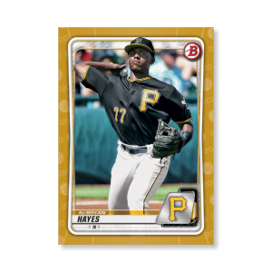 Ke'Bryan Hayes 2020 Bowman Baseball Paper Prospects Poster Gold Ed. # to 1- artbble-pos-20bwbb-4015-gold-s