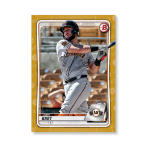 Joey Bart 2020 Bowman Baseball Paper Prospects Poster Gold Ed. # to 1- artbble-pos-20bwbb-4023-gold-s