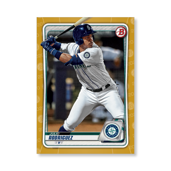Julio Rodriguez 2020 Bowman Baseball Paper Prospects Poster Gold Ed. # to 1- artbble-pos-20bwbb-4028-gold-s