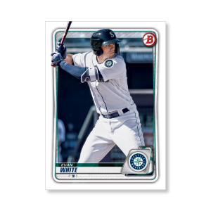 Evan White 2020 Bowman Baseball Paper Prospects Poster # to 99- artbble-pos-20bwbb-4030-s