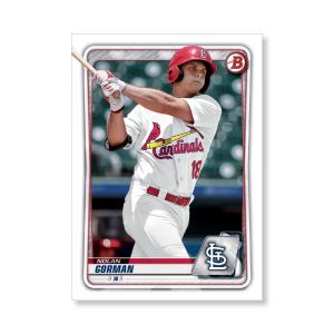 Nolan Gorman 2020 Bowman Baseball Paper Prospects Poster # to 99- artbble-pos-20bwbb-4032-s