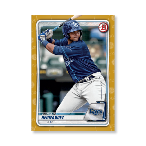 Ronaldo Hernandez 2020 Bowman Baseball Paper Prospects Poster Gold Ed. # to 1- artbble-pos-20bwbb-4038-gold-s