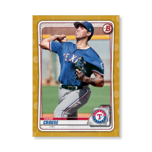Hans Crouse 2020 Bowman Baseball Paper Prospects Poster Gold Ed. # to 1- artbble-pos-20bwbb-4040-gold-s