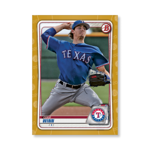 Cole Winn 2020 Bowman Baseball Paper Prospects Poster Gold Ed. # to 1- artbble-pos-20bwbb-4041-gold-s