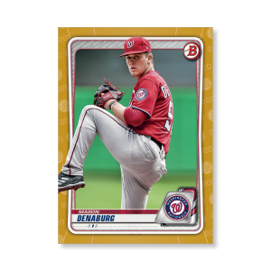 Mason Denaburg 2020 Bowman Baseball Paper Prospects Poster Gold Ed. # to 1- artbble-pos-20bwbb-4050-gold-s