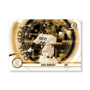 Luis Robert 2020 Bowman Baseball Bowman Scouts Top 100 Gary Vee Variation Poster Gold Ed. # to 1- artbble-pos-20bwbb-5202-gold-s
