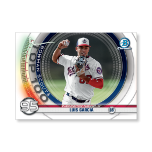 Luis Garcia 2020 Bowman Baseball Bowman Scouts Top 100 Gary Vee Variation Poster # to 99- artbble-pos-20bwbb-5210-s