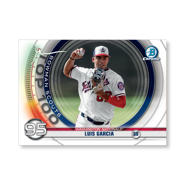 Luis Garcia 2020 Bowman Baseball Bowman Scouts Top 100 Gary Vee Variation Poster # to 99- artbble-pos-20bwbb-5210-s