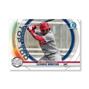 Elehuris Montero 2020 Bowman Baseball Bowman Scouts Top 100 Gary Vee Variation Poster # to 99- artbble-pos-20bwbb-5211-s