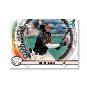 Heliot Ramos 2020 Bowman Baseball Bowman Scouts Top 100 Gary Vee Variation Poster # to 99- artbble-pos-20bwbb-5213-s