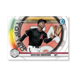Kristian Robinson 2020 Bowman Baseball Bowman Scouts Top 100 Gary Vee Variation Poster # to 99- artbble-pos-20bwbb-5215-s