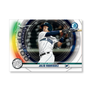 Julio Rodriguez 2020 Bowman Baseball Bowman Scouts Top 100 Gary Vee Variation Poster # to 99- artbble-pos-20bwbb-5216-s