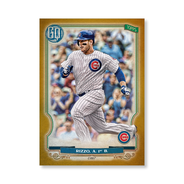 Anthony Rizzo 2020 Gypsy Queen Base Card Poster Gold Ed. # to 1- artbble-pos-20gqbb-1003-gold-s