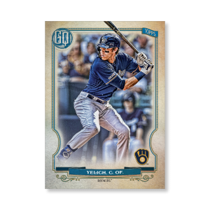 Christian Yelich 2020 Gypsy Queen Base Card Poster # to 99- artbble-pos-20gqbb-1007-s