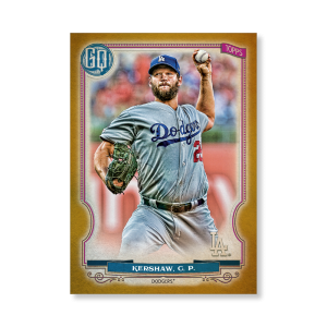 Clayton Kershaw 2020 Gypsy Queen Base Card Poster Gold Ed. # to 1- artbble-pos-20gqbb-1008-gold-s