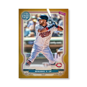 Eddie Rosario 2020 Gypsy Queen Base Card Poster Gold Ed. # to 1- artbble-pos-20gqbb-1011-gold-s